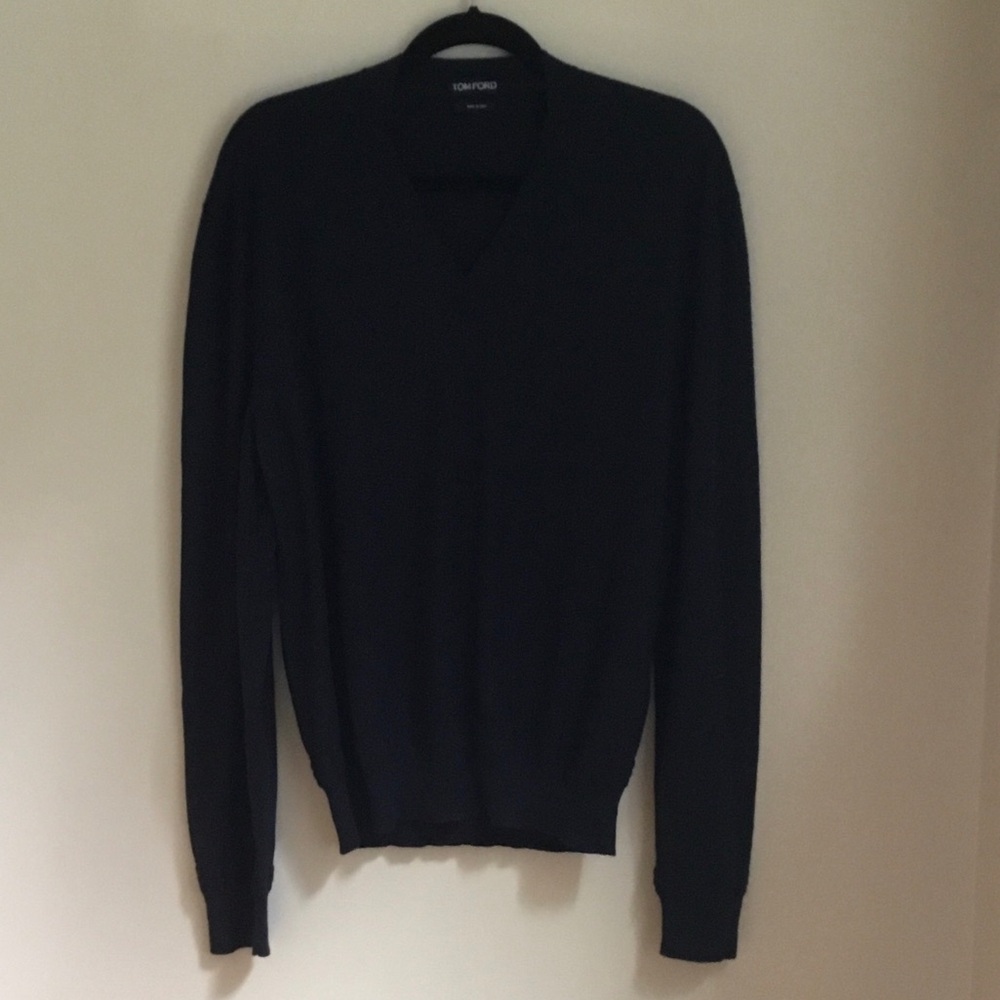 Tom Ford Cashmere Silk Lightweight V Neck Sweater - Picture 2 of 13